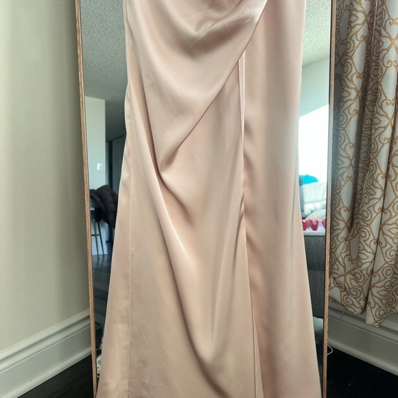 Azazie Shania Stretch Satin English Rose Bridesmaid Dress- A6 - Picture 7 of 10